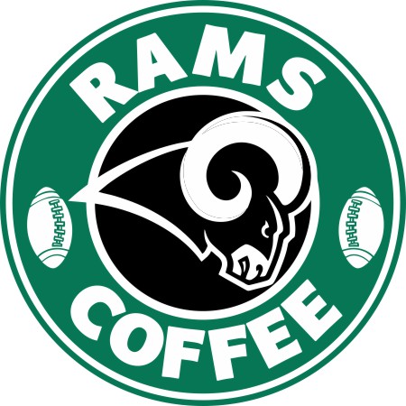 Los Angeles Rams starbucks coffee logo vinyl decal